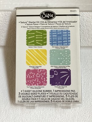 Sizzix Texturz Starter Kit Texture Plates, Used In Box 554376