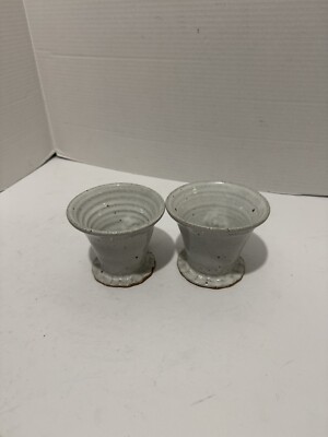 Handcrafted Stoneware Pour Over Coffee Drippers Set of 2 Multicolor
