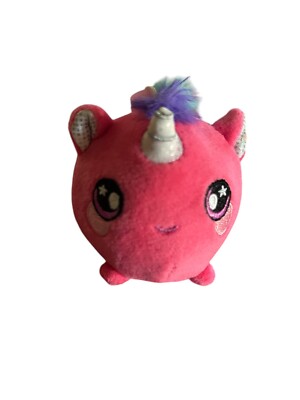 Squeezamals Small Plush Keychain / Pink Unicorn / 3 Inches