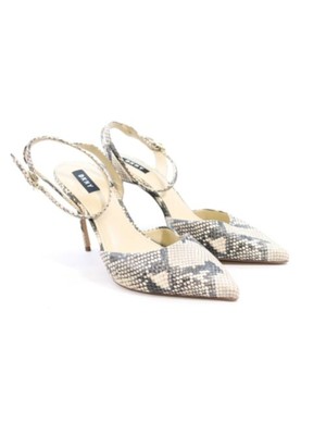 

Женские бежевые кожаные туфли-лодочки DKNY Snake Comfort Jax с острым носком на шпильке, размер 9,5 м, Бежевый, K1088717