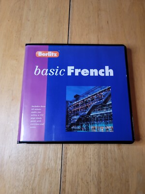 Berlitz Basic FRENCH Language Vocabulary Conversation 3 cassettes 
