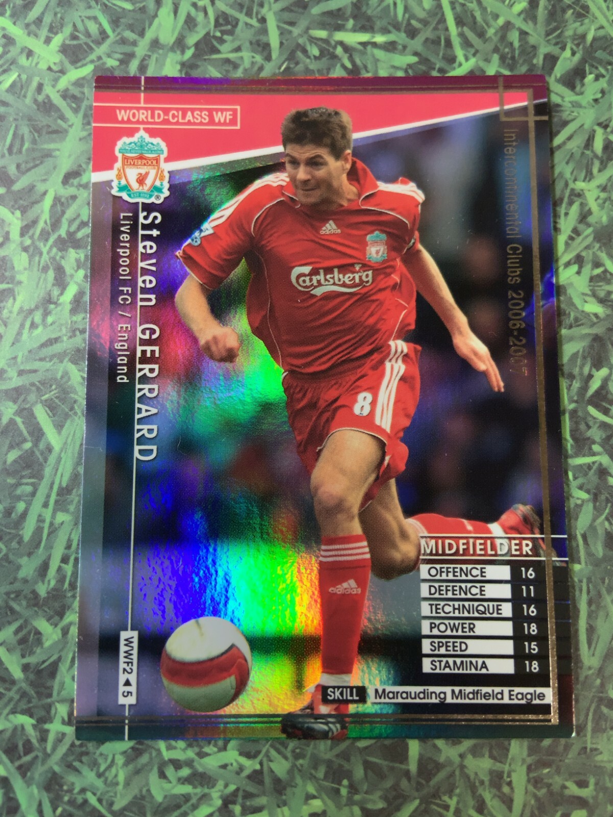 Panini WCCF 2006-07 Steven Gerrard WWF Refractor card Liverpool