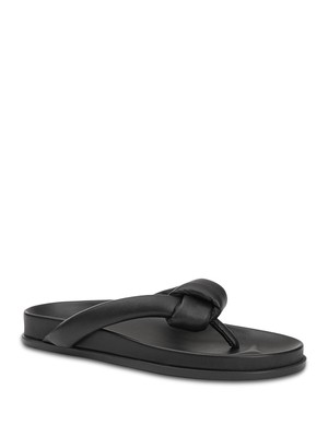 

LAFAYETTE 148 NEW YORK Женские черные сандалии Bristol Almond Thong, Черный, LF-0767