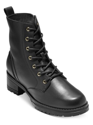 COLE HAAN/ женские черные армейские ботинки Camea с круглым носком и блочным каблуком на шнуровке 8.5 B
