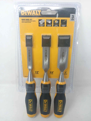 DeWALT DWHT16862 3 Piece Wood Chisel Set 1/2'' 3/4'' 1'' Carbon Steel