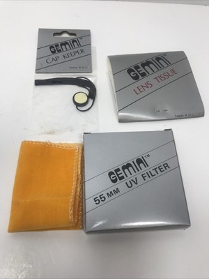 Gemin 55mm UV Filter With Box  Plus Lens Tissue Cap Keeper Lens Wipe Towel