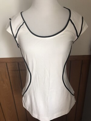NWT EXPRESS White Black Top Medium 