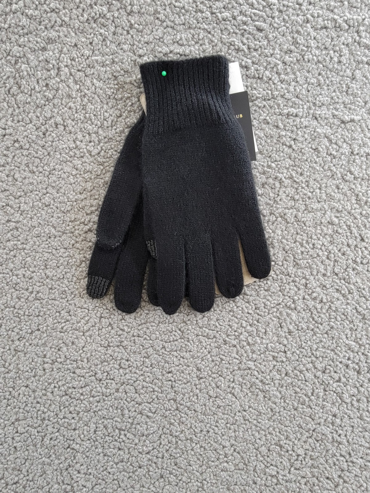 Charter Club Cashmere Touch Gloves Women's One Size Black Pull On - Picture 2 of 13