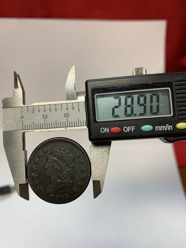 1813 Classsic Head Large Cent  AU BU Details Condition