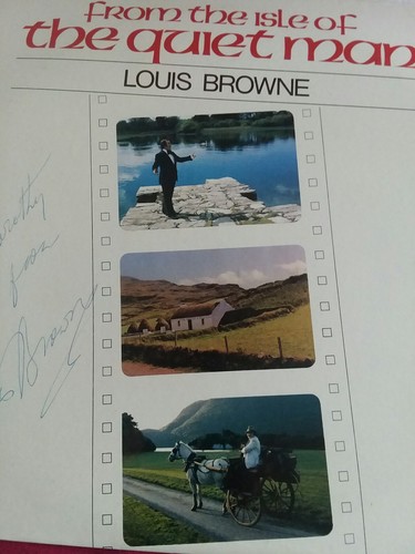 Vintage 33 RPM Vinyl Record Irish Tenor Louis Brown Autographed Quiet Man