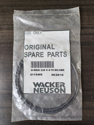 0119409 Wacker Neuson PT3 PT3A Trash Pump O-Ring  228 x 4 -70 SH NBR