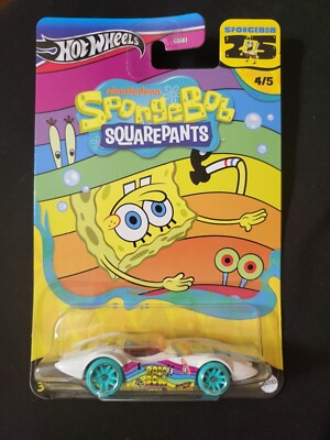 2024 HOT WHEELS Nickelodeon SPONGEBOB 25th Ann.  4/5 SECOND WIND White Near Mint