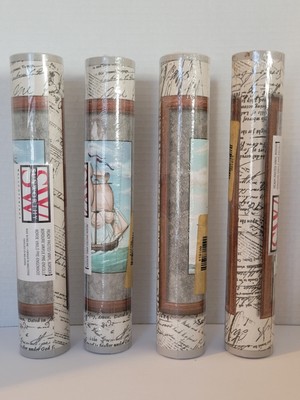 Sunworthy Wallcoverings Borders Nautical Ships Maps *Read Full Description*