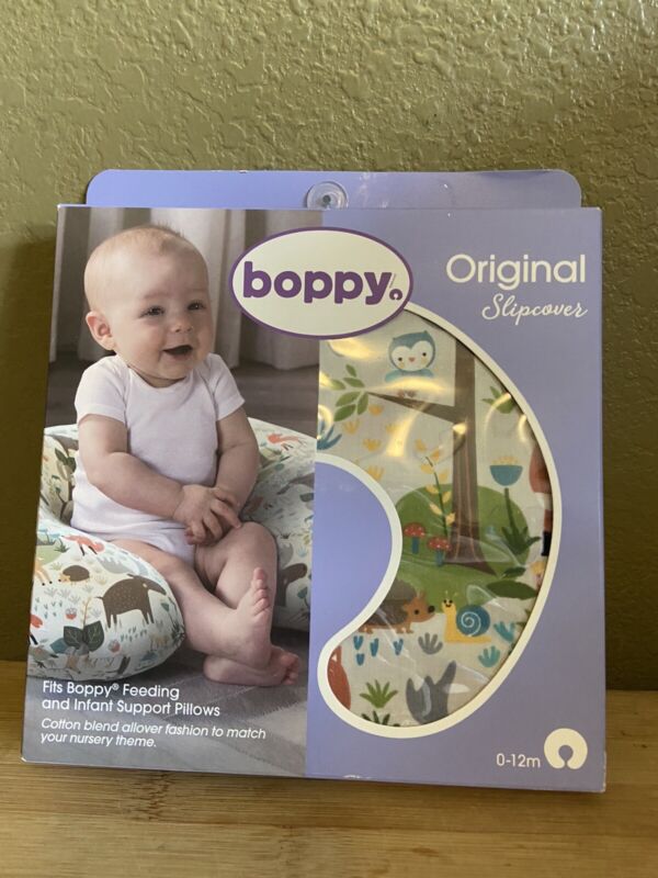 The Original Boppy Support Pillow Slipcover Baby Woodland Pattern Print NEW