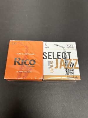 D'Addario Rico Alto Saxophone Unfiled Reeds - Orange Box and Select Jazz