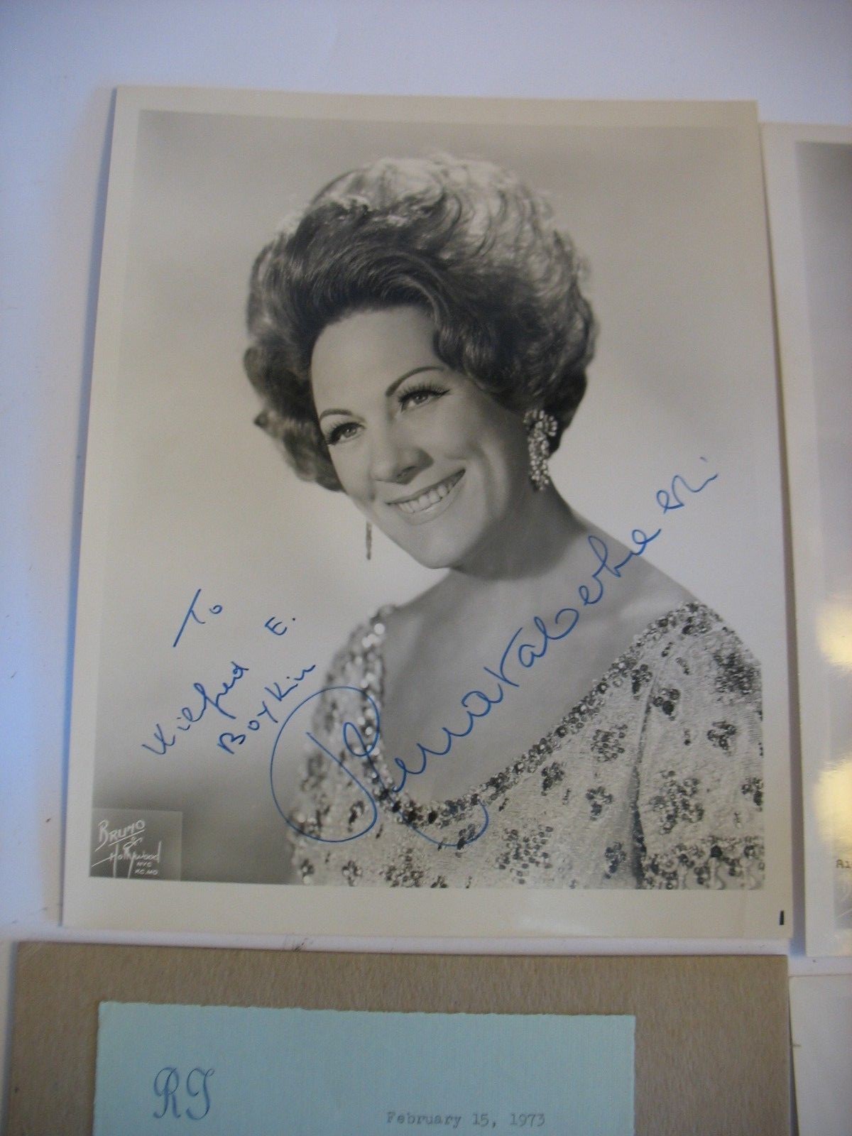 3 RENATA TEBALDI Verdi AIDA Opera Singer Italian Soprano Photo 1970s hand SIGNED