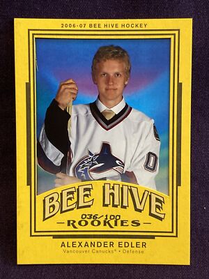 2006-07 Upper Deck Bee Hive Matte 036/100 Alexander Edler #158 Rookie RC
