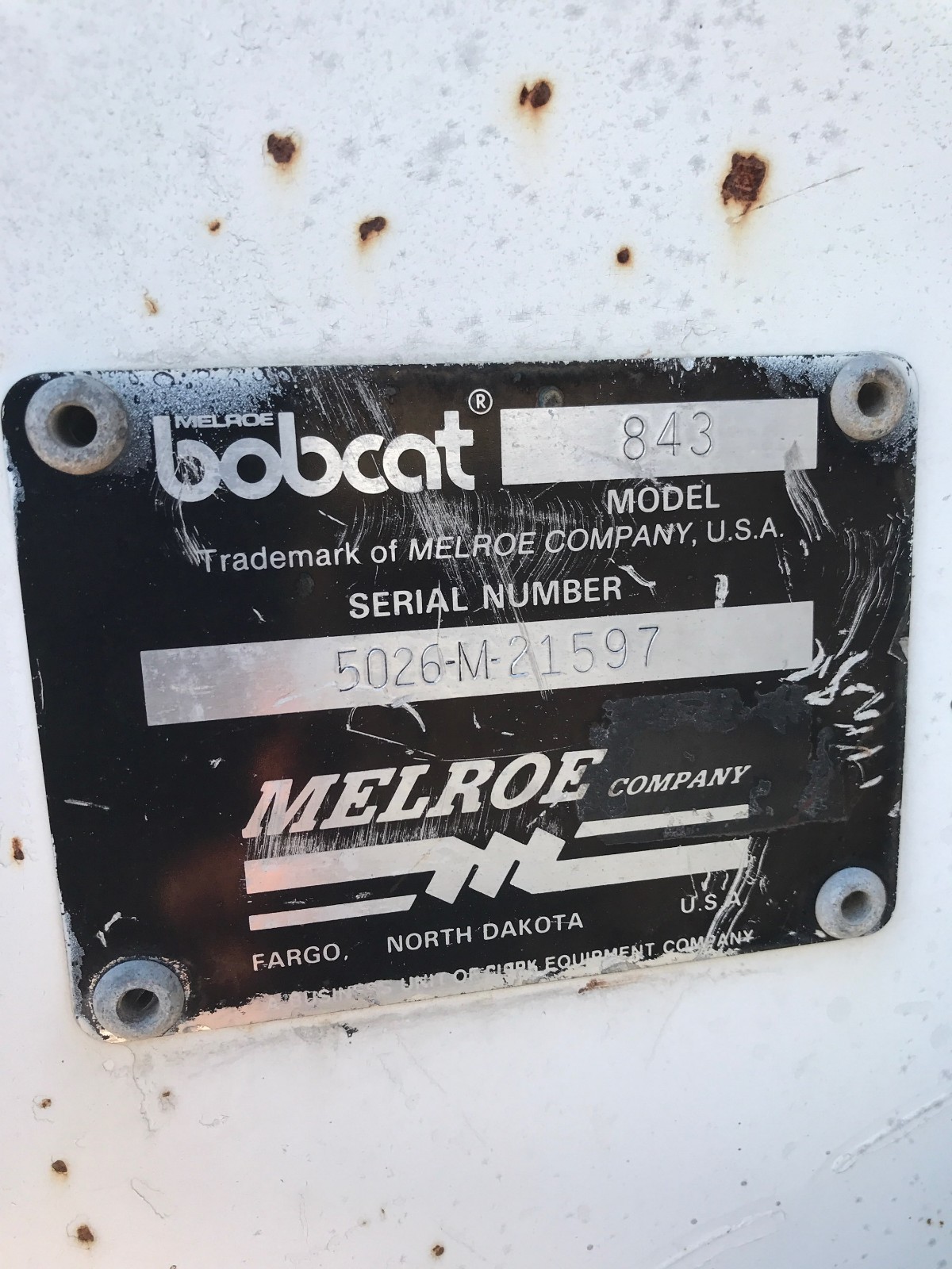 bobcat skid steer 843 - used