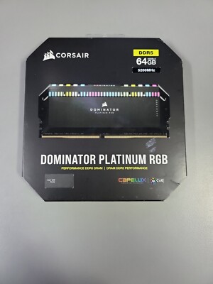 CORSAIR Dominator Platinum RGB 64GB (2 x 32GB) PC Memory RAM DDR5 5600 288-Pin