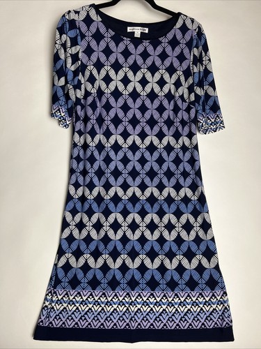 Madison Leigh 6 Short Sleeve Crew Neck Colorful Geometric