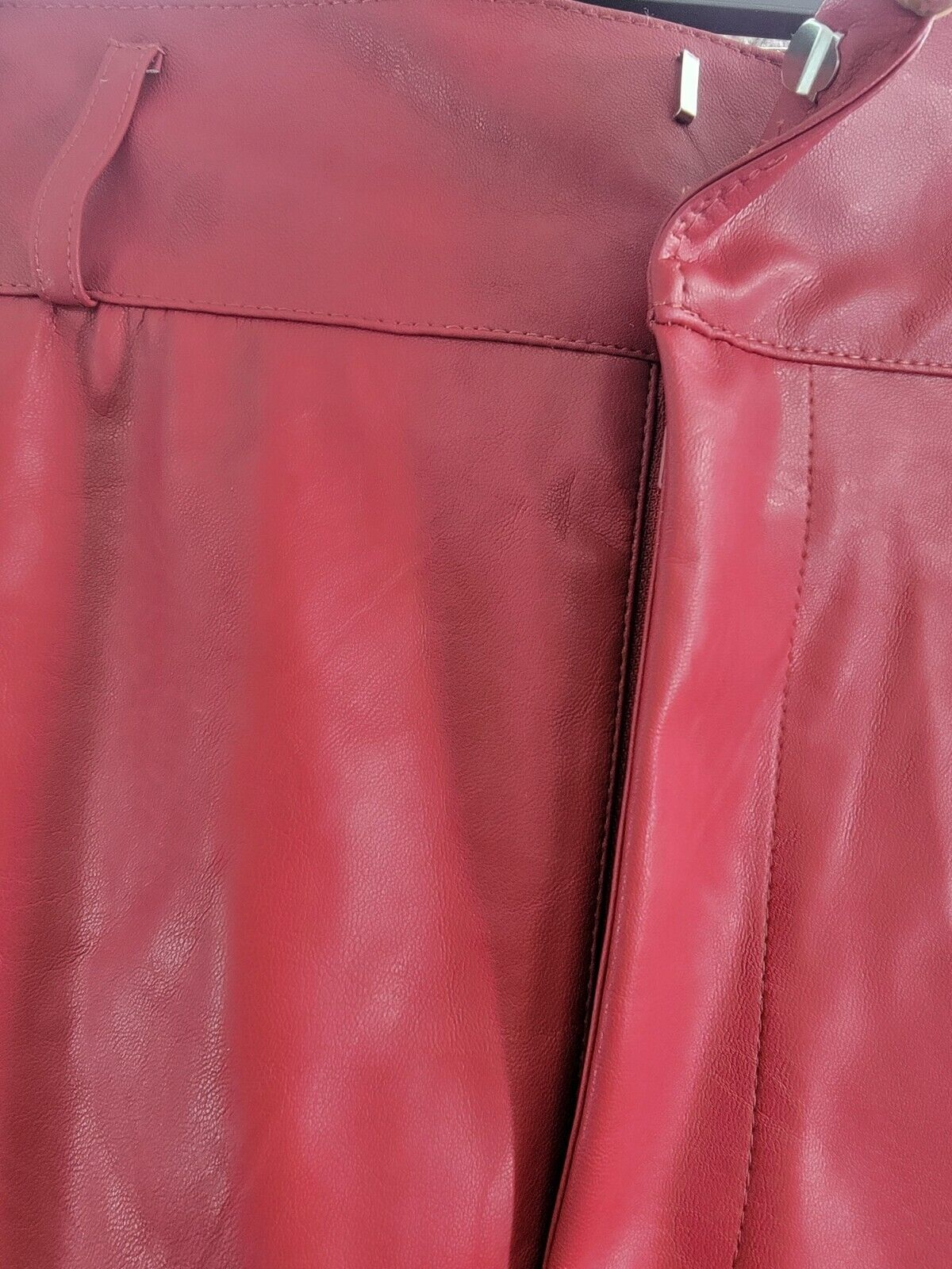Nina Parker Plus Size Trendy Faux-Leather Wide-Leg Pants Women's 22W Burgundy~ - Picture 10 of 18