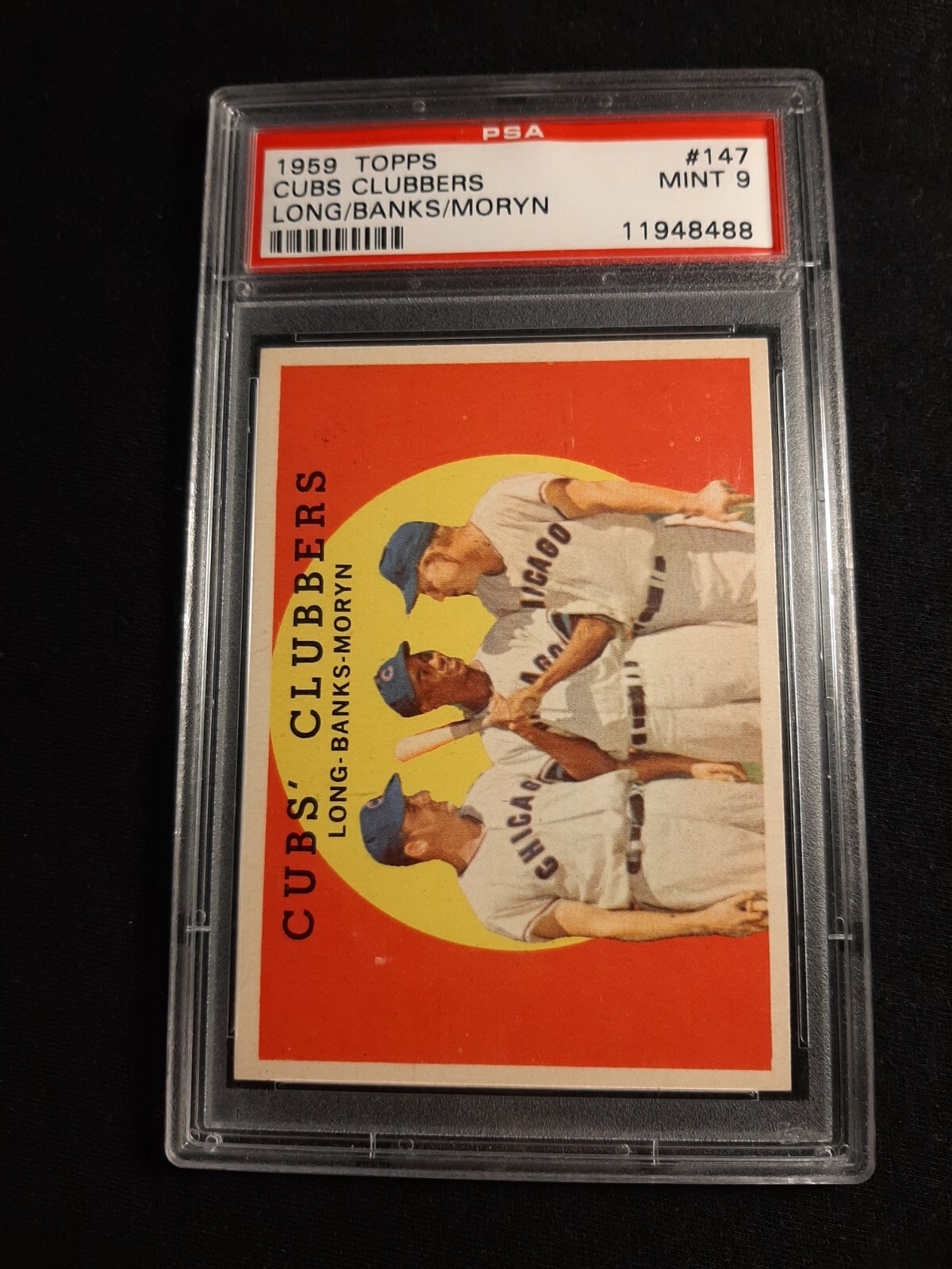 1959 Topps Cubs Clubbers Long/Banks/Moryn #147 PSA MINT 9 | eBay
