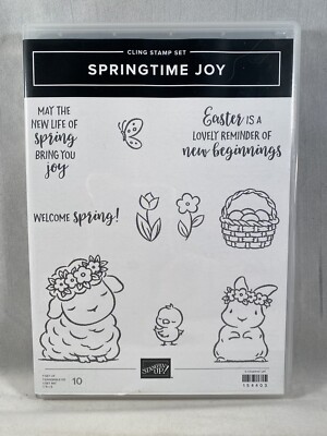 SPRINGTIME JOY Stamp Set Stampin Up Easter Lamb Bunny Chick Spring