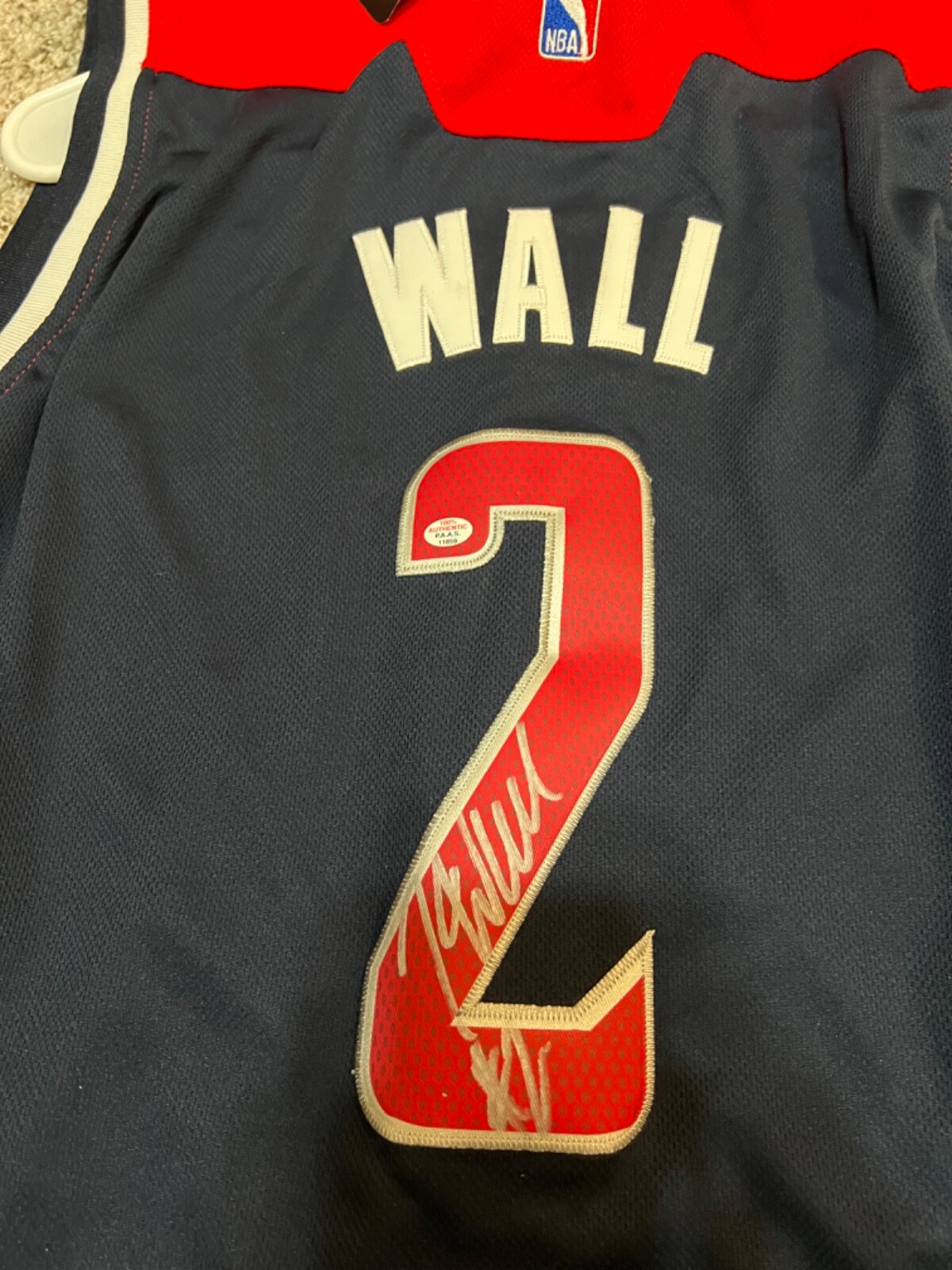 WIZARDS' JOHN WALL AUTOGRAPHED SIGNED NEW ADIDAS JERSEY WITH