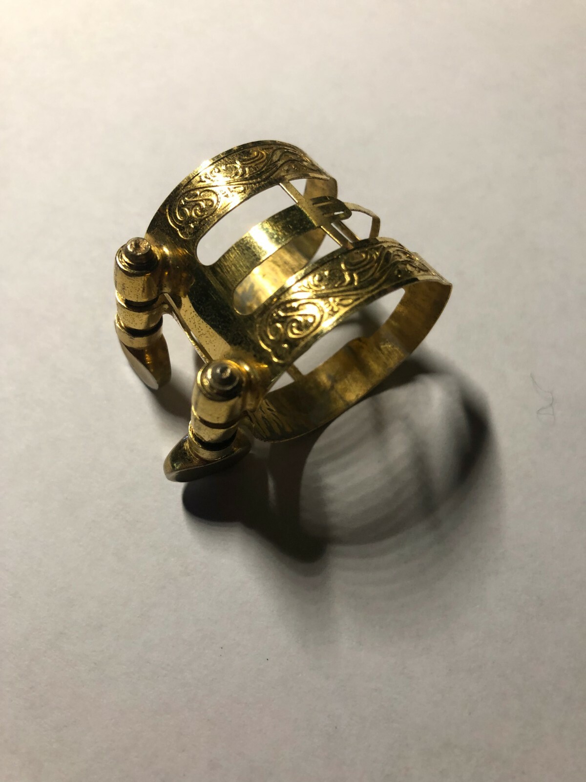 Charles Bay Inverted 2 Screw Baroque Ligature for Alto Saxophone With Cap