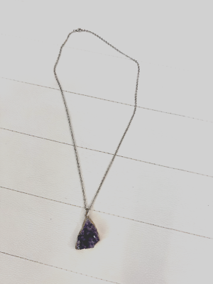 Geode store rock necklace
