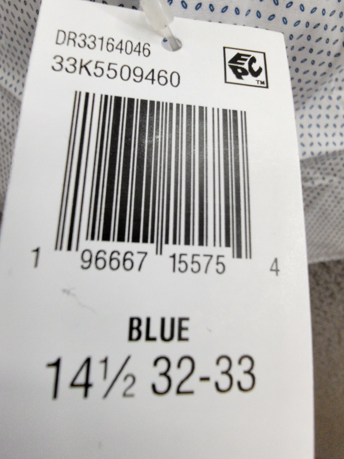 Calvin Klein Steel Plus Slim Fit Stretch Dress Shirt Men's 14.5 32-33 White/Blue - Picture 16 of 16