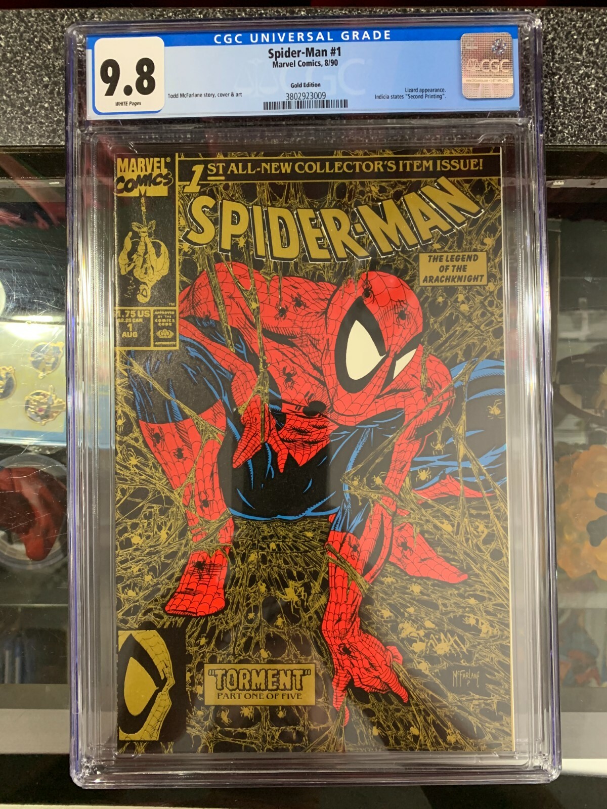 アメコミリーフ Spider-Man #1 (1990) CGC 9.8 Spider-Man #1 CGC 9.8, Gold Edition, 1990, Todd McFarlane