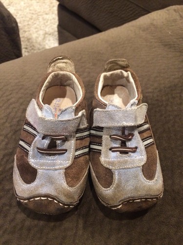 Riley Roos brown Blue leather Baby Boy size 18 - 24 months Shoes