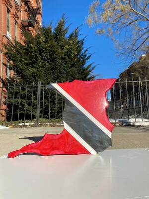 Trinidad National Flag Wooden Wall art - Home Decor With Resin Finish
