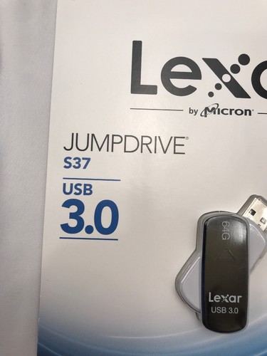 Lexar S37 64GB Jump Drive USB 3.0 Flash Drive NEW