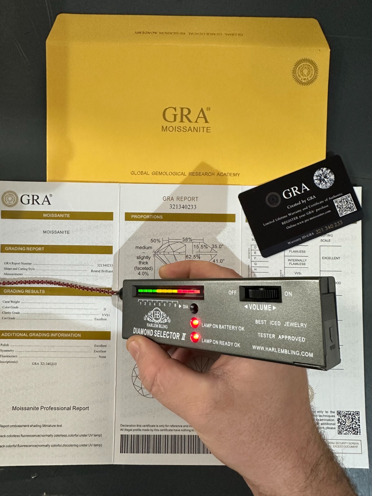 Pre-owned Silver Real Iced Ruby Red Moissanite 3mm Tennis Bracelet 925  Pass Diamond Test