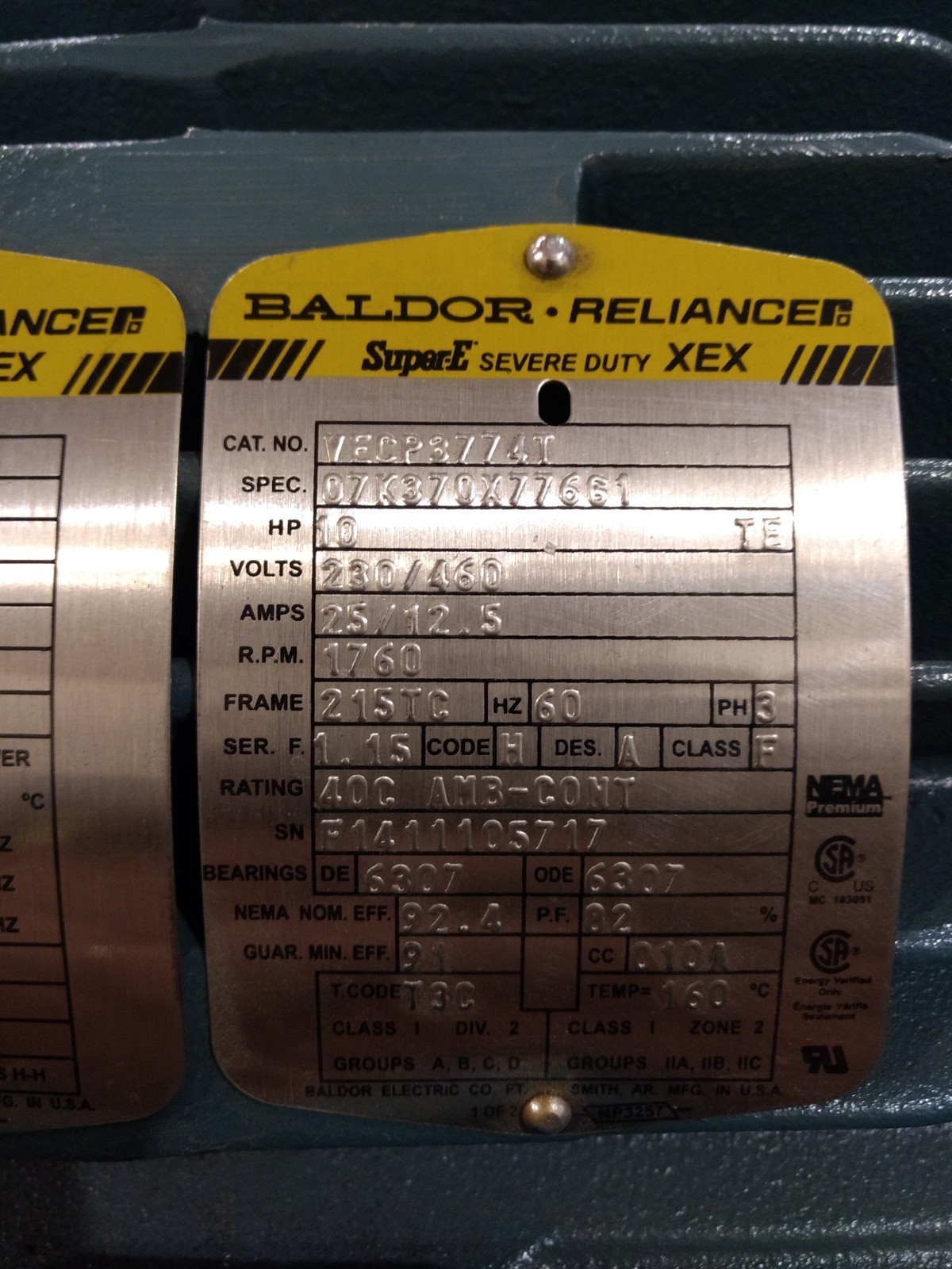 Tigear Gearbox  with 10HP Baldor Motor