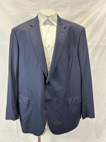 Pre-owned Brioni Giacca Colossoe Super 160's Solid Navy Blazer 2 Bt Sz Eu 60 R/us 50 R