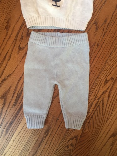 New Unisex Hanna Andersson Sweater Pants Set Blue Polar Bear Size 60 US 3-6 Mths