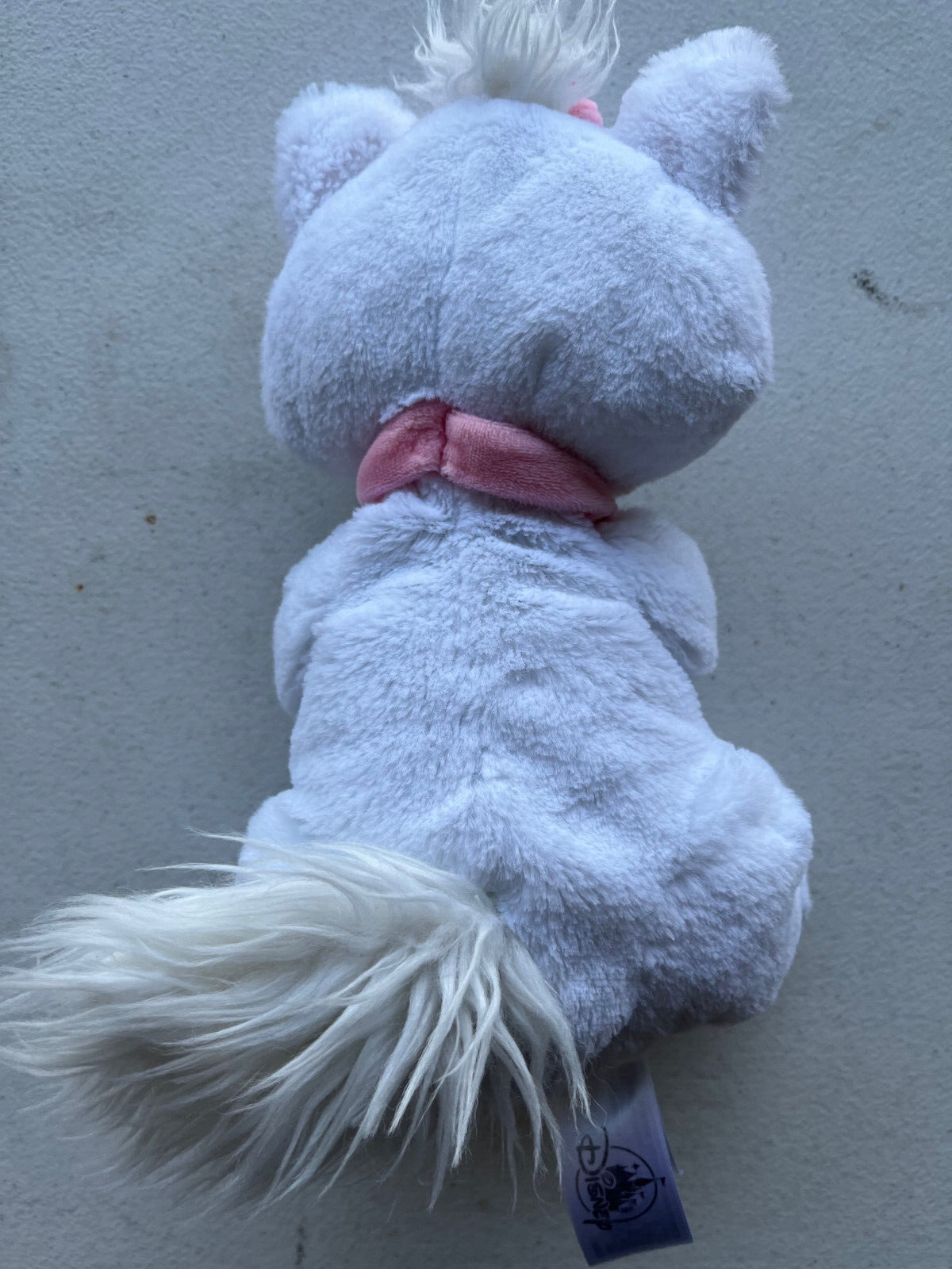 Disney The Aristocats Marie Plush Stuffed Animal 10 Inch White Cat Pink Bow!