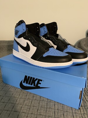Nike Air Jordan 1 Retro OG High UNC Toe Size 9 DZ5485-400 OG Bred Obsidian CLEAN