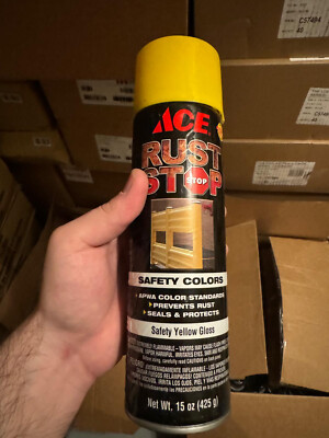 Ace Rust Stop Gloss Safety Yellow Spray Paint 15 oz