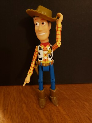 disney/pixar TOY STORY QUICK-DRAW WOODY action-figure 1995 thinkway toys RARE !!