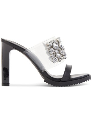 

KARL LAGERFELD PARIS Женские черные кожаные босоножки на каблуке без шнуровки Bedika, Черный, KL125141