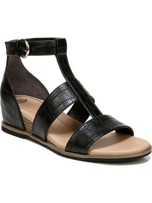 

DR SCHOLLS Женские черные босоножки на танкетке с рисунком аллигатора Free Spirit, 10 м, Черный, G8149S1