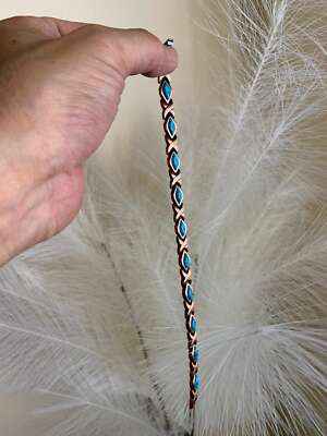 Turquoise Pure Copper Magnetic Bracelet Arthritis Pain Relief Energy Power Women