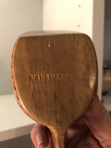 Yugoslavia Vintage Hand Carved Wooden Wedding Ceremonial Shepherd Cup Folk Art