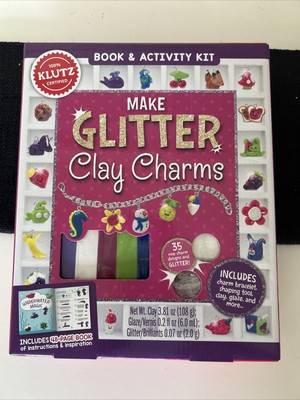 New - Klutz Make Glitter Clay Charms - Ages 8+ | 1 player