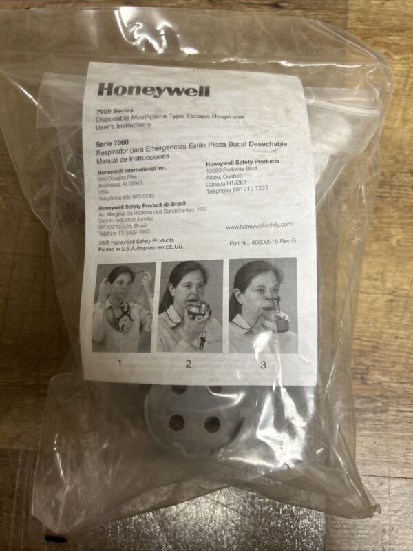 Honeywell North 7904 Emergency Escape Mouthpiece Type Respirator Free Shipping