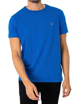 

Мужская оригинальная футболка GANT, синяя, Синий, 234100-447